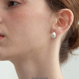 Hammered Teardrop Stud Earrings