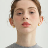 Hammered Teardrop Stud Earrings