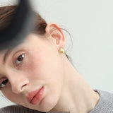 Hammered Teardrop Stud Earrings