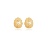 Hammered Teardrop Stud Earrings