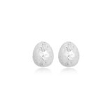 Hammered Teardrop Stud Earrings