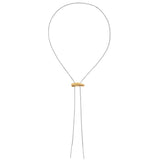 Sculptural Slide Pendant Lariat Necklace