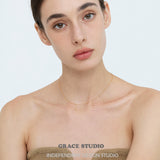 Asymmetrical Crystal Drop Choker Necklace