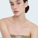 Asymmetrical Crystal Drop Choker Necklace