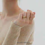 Resin Accent Adjustable Open Rings