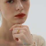 Resin Accent Adjustable Open Rings