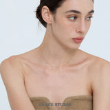 Asymmetrical Crystal Drop Choker Necklace