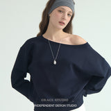 Sleek Abstract Teardrop Silver Pendant Necklace