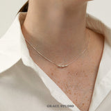 Triple Oval Bead Chain Necklace