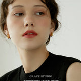 Glossy Chunky C-Hoop Earrings