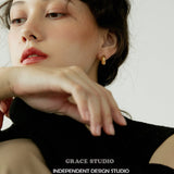 Glossy Chunky C-Hoop Earrings