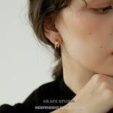 Glossy Chunky C-Hoop Earrings