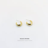 Glossy Chunky C-Hoop Earrings
