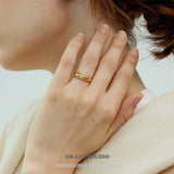 Sculpted Zircon Dome Ring Set