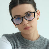 Glossy Bean Curve Stud Earrings