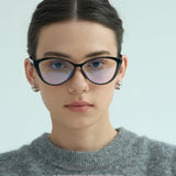 Glossy Bean Curve Stud Earrings