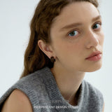 Glossy Chunky Resin C-Stud Earrings