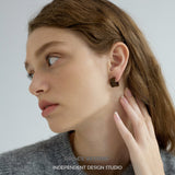 Glossy Chunky Resin C-Stud Earrings