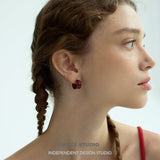 Glossy Chunky Resin C-Stud Earrings