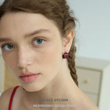 Glossy Chunky Resin C-Stud Earrings