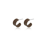Glossy Chunky Resin C-Stud Earrings