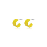 Glossy Chunky Resin C-Stud Earrings