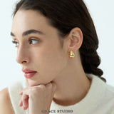 Textured Teardrop Stud Earrings