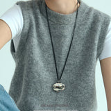 Polished Box Charm Cord Necklace