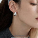 Textured Teardrop Stud Earrings