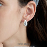 Textured Teardrop Stud Earrings