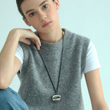 Polished Box Charm Cord Necklace