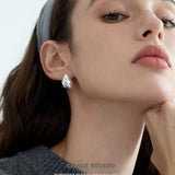 Textured Teardrop Stud Earrings