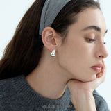 Textured Teardrop Stud Earrings