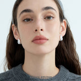 Textured Teardrop Stud Earrings