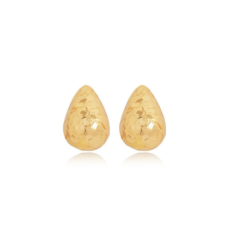 Textured Teardrop Stud Earrings