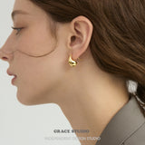 Sculptural Teardrop Sculptural Hook Earrings