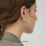 Sculptural Teardrop Sculptural Hook Earrings