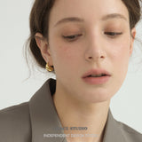 Sculptural Teardrop Sculptural Hook Earrings