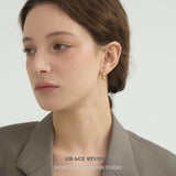 Sculptural Teardrop Sculptural Hook Earrings