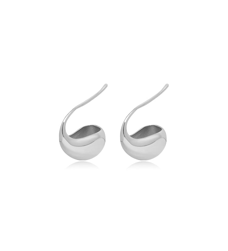 Sculptural Teardrop Sculptural Hook Earrings