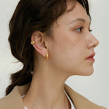 Twisted Ridge Mini Hoop Earrings
