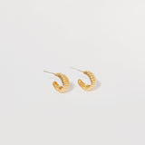 Twisted Ridge Mini Hoop Earrings