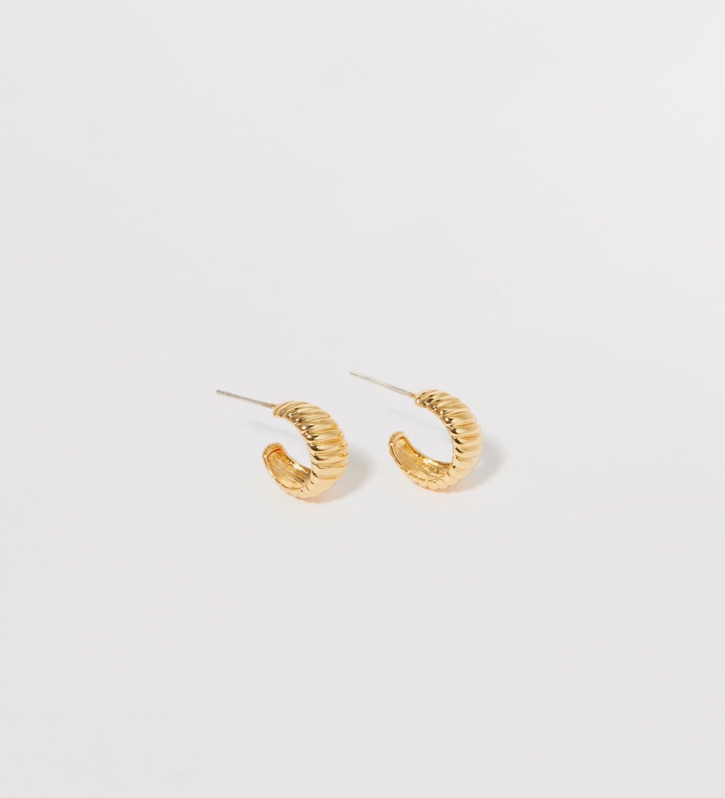 Twisted Ridge Mini Hoop Earrings