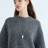 Gemstone & Pearl Cluster Long Necklace