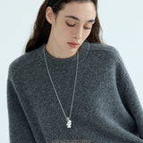 Gemstone & Pearl Cluster Long Necklace