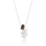 Gemstone & Pearl Cluster Long Necklace