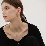Oval Gem Drop Pendant Necklace
