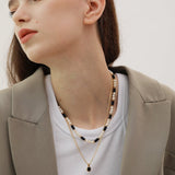 Oval Gem Drop Pendant Necklace