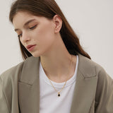 Oval Gem Drop Pendant Necklace