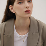 Oval Gem Drop Pendant Necklace